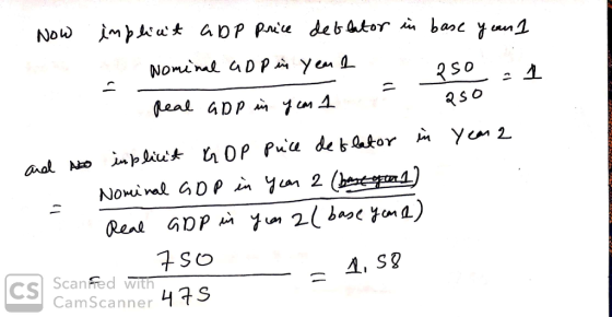 Now implicat abp Price deblator in base you 1 Nominal app in year 250 = 1 Real aDP in ycom 1 - 250 and no implicit GOP pice