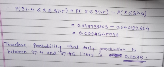 0.649738803-0640192864 Thsnelors frobabilit4 that daily pr i bektoeen 374 and litersis0095