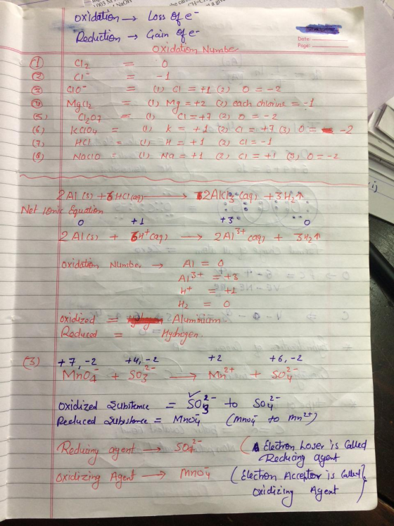he ca NaOf at a g 003 Loss e4e Gain e oxidatis Nuabe oxidatien Pechiction Date: Page: CL2 1 CI CIO M cach chlains -1 = +2 C20