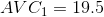 AVC_{1}= 19.5