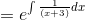 = e^{\int \frac{1}{(x+3)}dx}