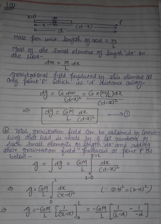 dt 20 the lled- chn = M.dr gravit ati Gnal eldedused this eloment at 2 ⓑ. Totak chouatation feld (an be obtained-by Conside x