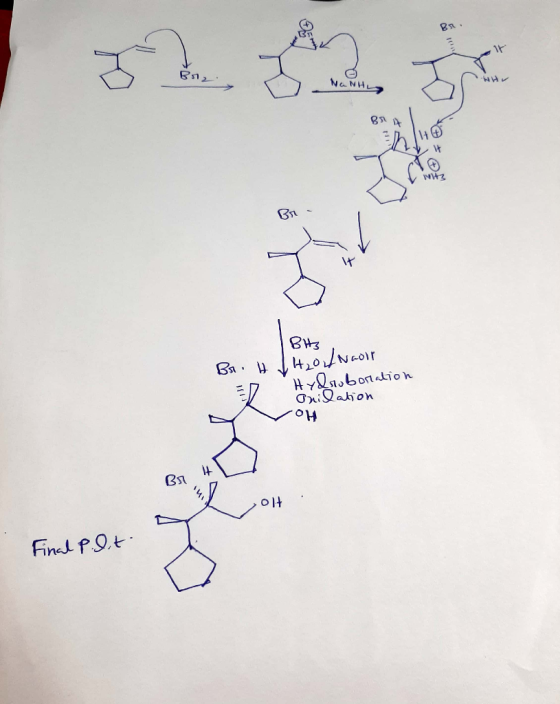 NANH ا Q5 BH Br. 4 H₂O / Nadir Hydroboration Onidation ہو جا 4 * . (هر Final P...t