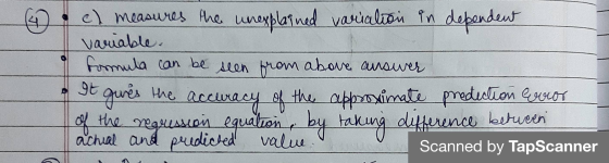 6 • ch measures the unexplained variation in dependent variable. formula can be seen from above answer It gives the ac accura