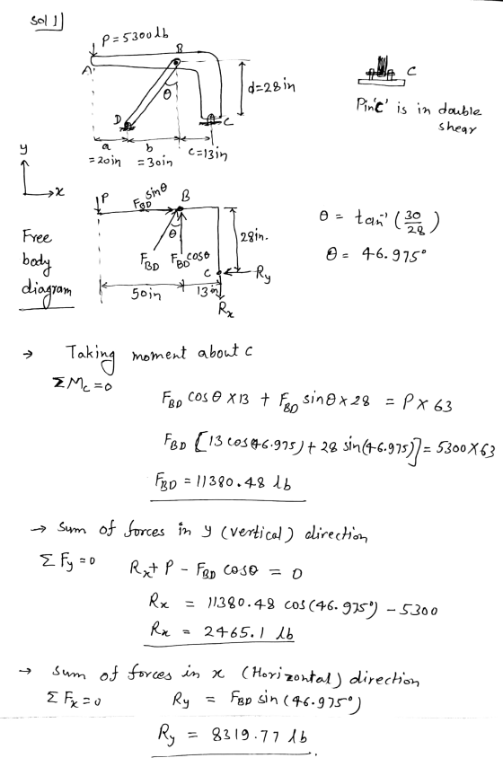 p=5300db the c Id=28in Pink is in double shear C=1312 or - 20in = 30in sino FED B - Lox † Forlag i a Free zgin body · Fer Fe
