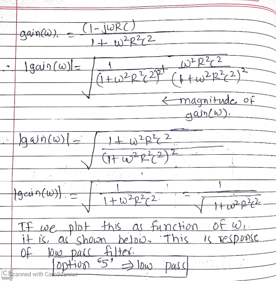 gain(W), S (1-jWro It w2R²22 I gain(W) 1 W2R²2 (btw 212 (2) ² magnitude o gain(w). It w2²2 it w²R22) 2 Igan (w) / Hgauniwe! I