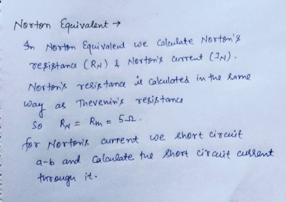 Norton Equivalent → 3n Norton Equivalent we Caloulate Nortons resistance (R) ļ Nortons Currrent (IN), Nortons resig tance