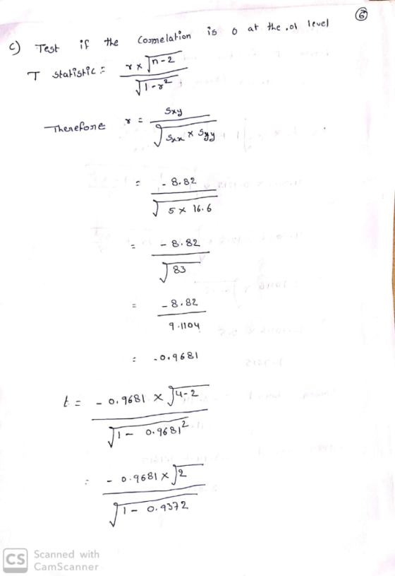 5xう - 8.82 5 x 16.6 -8.82 83 8.82 -1104 :0968 0.16 8 0.1681 x2 o.372 Cs ned with CamScanner
