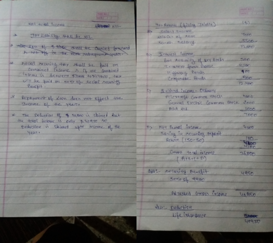 PAGE NO. DATE Not total income Tay Liability shall be Nil the dou of Adet H of adco shall be carried forzard to the nest subs