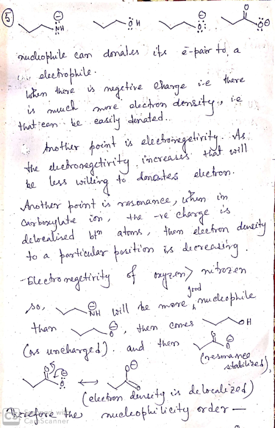 nucliophile can donates its e-pair to a no La elechobhile.. When there is negetive charge ie there is much more electron dens