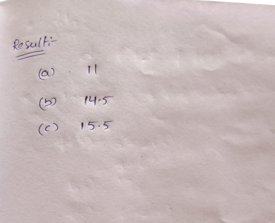 Resulti- @ 11 (6) (o 14.5 15-5