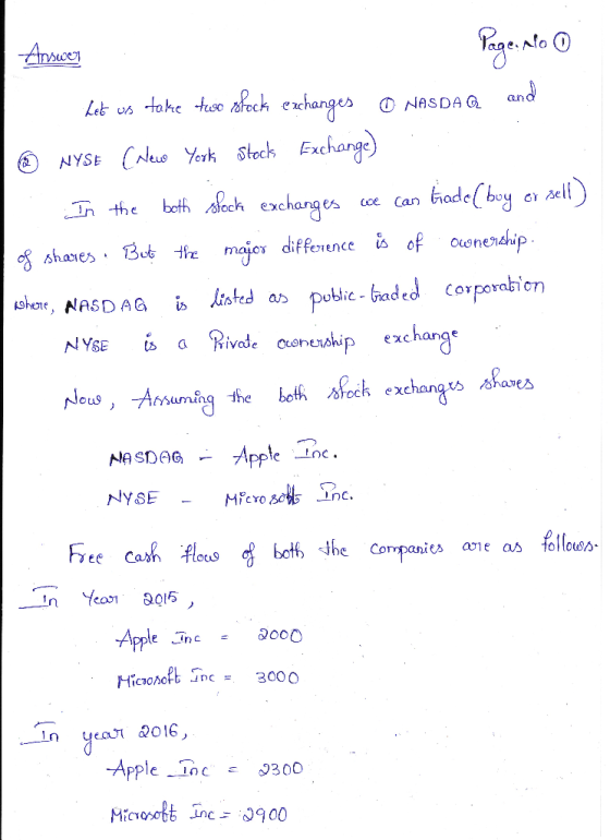 Paganto Anscer Let us take tuo afock exhanges and O NASDA Q NYSE (Newo York stock Exchange) trade( buy er sel) beth sfeck exc