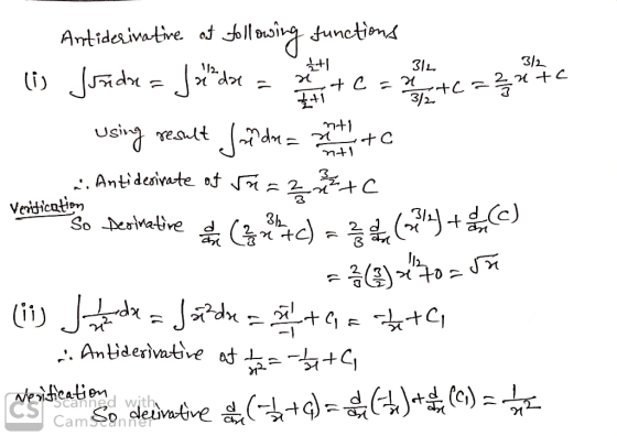 Antiderivative of following functions 4 312 3/2 | Irrida - ne la Bežti ztite=2 C=u +c=2 ntc 3/2 using result fondre a lot ...