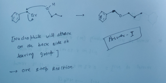 Auswer-I [Nuccophile will attack on the back side of leaving group. one step Reaction. mazo