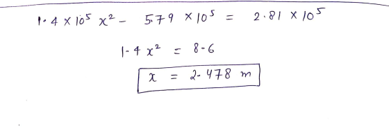 - zd sol x bed = selx bt 9 1802 sol x 1-4 x2 = 8.6 1 x = 204 78 m