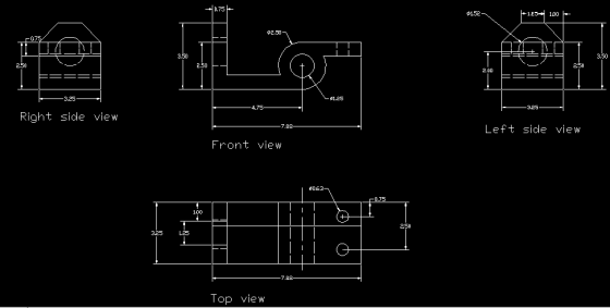 0.75 0152- +1.25 + 100+ PZ.JO- 075 E 3.50 3.50 2.50 250 2.00 -$1,25 1.75- 325 Right side view Left side view Front view 6043