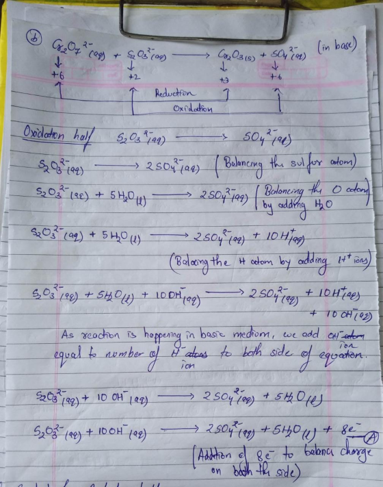 7 caps & SO3 cas) co GoO3(0) + Sautern (in base) t6 7 1 p Reduction Oxidations I 5₂ 0 ² 196) + 5H₂0 W Oxidation hall 503 * 19