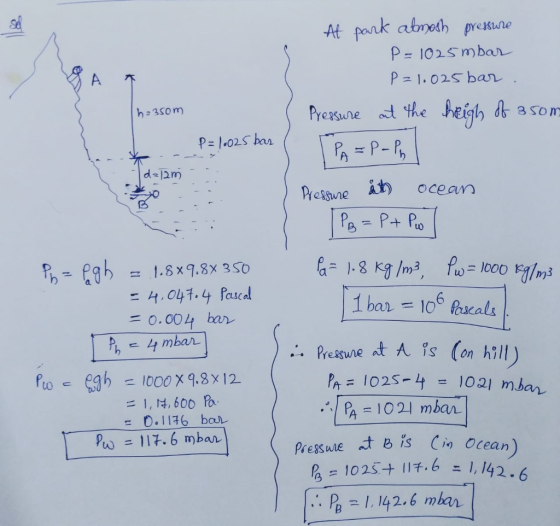 h2 3s0m dam- Pye&Sune At) ocean = 4.041.4 Pascd 0.004 bar a). I , 부, 600 . D.1176 bon Cin Ocean e l025+11千.6 二1,142.6