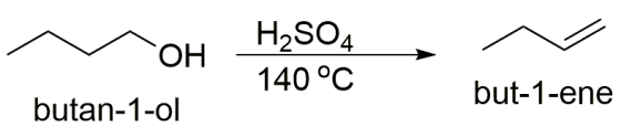 M OH H2SO4 » Он 140 °C but-1-ene butan-1-ol