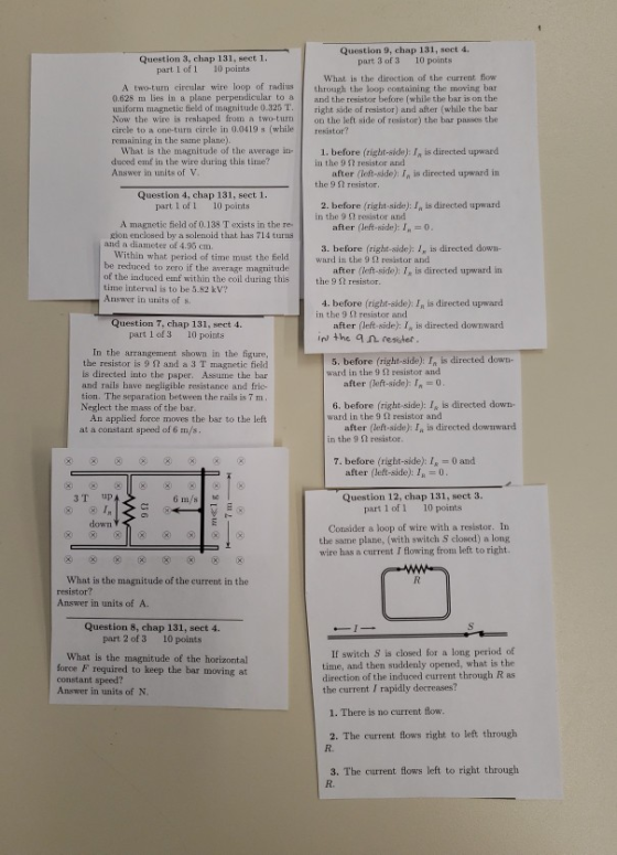 Question 3, chap 131, sect 1. part 1 of 1 10 points Question 9, chap 131, sect 4 part 3 of 3 10 points What is the direction