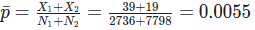 P= X1+X Ni+N2 39+19 2736+7798 0.0055