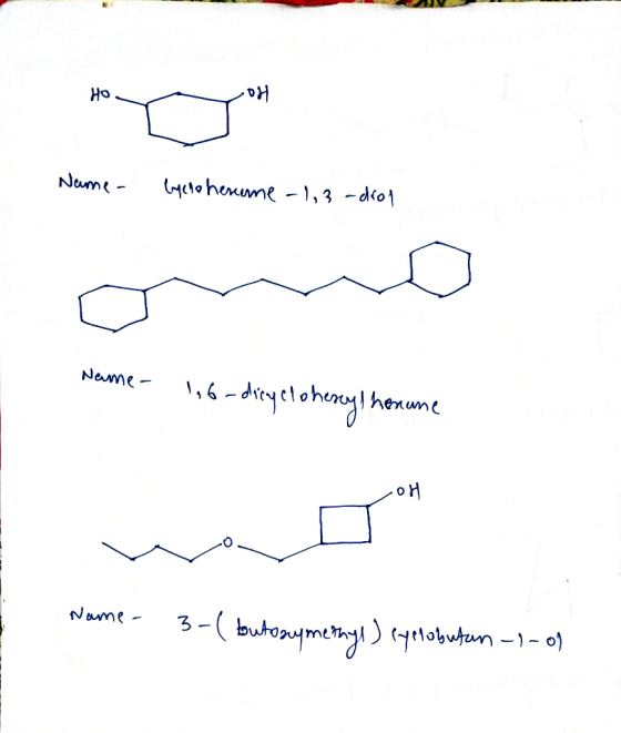 Name - bycle hereme-1,3-drop Name - 1,6-dicyclohexyl henune Name 3-4 butosymernye) cyclobutan -1-01