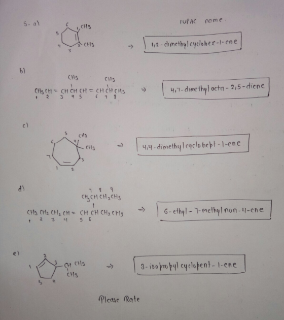 5. al TOPAC nome CH3 => ) 12- cimethylcycloher-l-ene CH3 CH3 CH3 CH = CH CH CH = CH CH CH3 2 3 4 5 6 7 8 por par 4,7-dimethyl