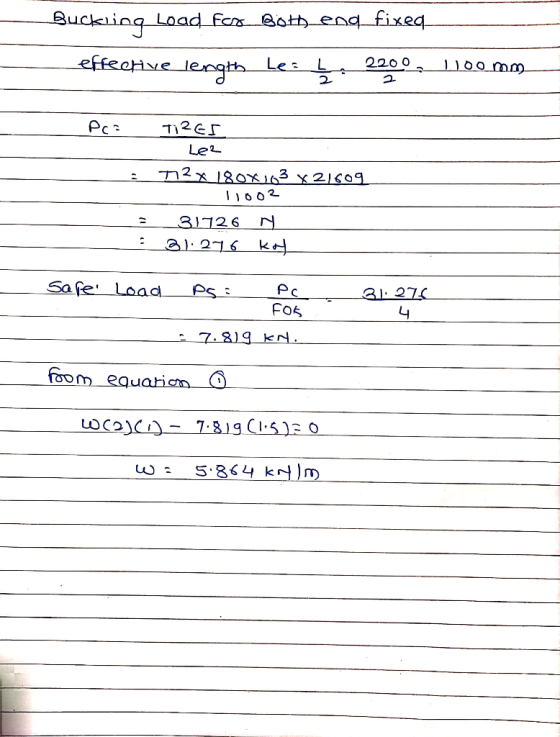 Buckiing Load foro Botteng_fixed effective length Le: L2 2200, 1100mm - Pas R : 1:26r Lez 772 x 180X163 x 21609 11002 31726 N