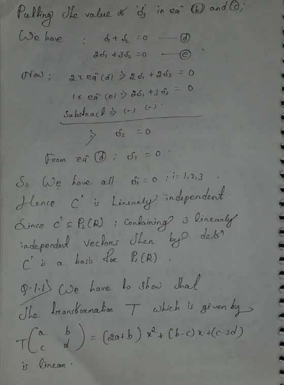 Pulling the value do & in ea 6 and ; We have -- & + 4 =0 26, +362 =0 Now; 2x ea cdi 28, +262 = 0 ex ea cel 28, +362 = 0 Subst