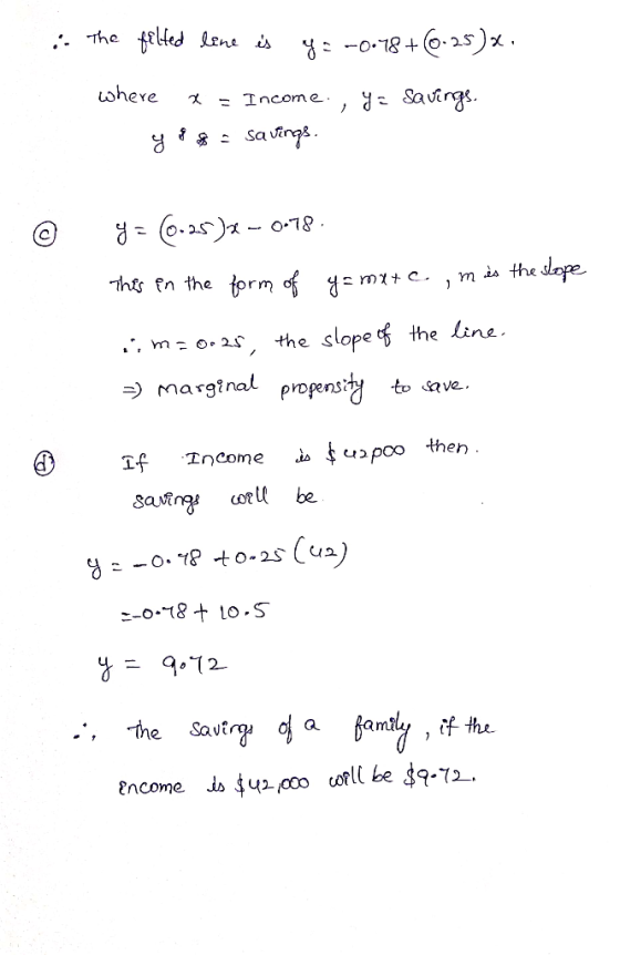 -0-T825)x where Income savings This fn the fprm of1 mi+ C. , m .is the slope slope the Line . m- o. 2, the marginal propensiy