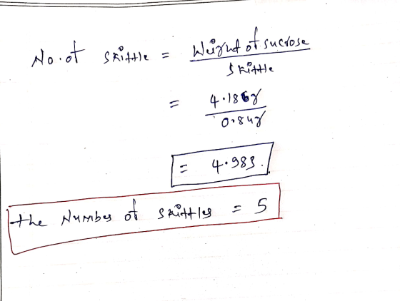 - Noot skittle = weight of sucrose = Skittle 4.180g 0.848 E 4.983.7 the Numbes of skittles 25