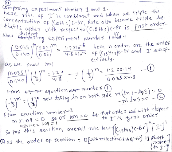 Compating experi munt Number 1amd 2 e of「is (on Stand and when we triple the that Af 2 x6 hete n and m are the order Os we know nl ectively Ffom noJ taking An on both side mlnl esPet