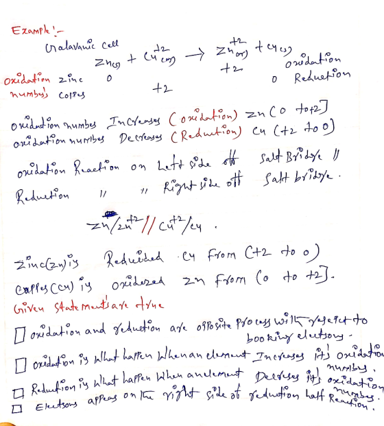 t2 t cyes) Example! cralavanie call O zhot Cu can > zhar t eyes. oxidation zinc o - tai osudation numbys coppes t2 o Rachuet
