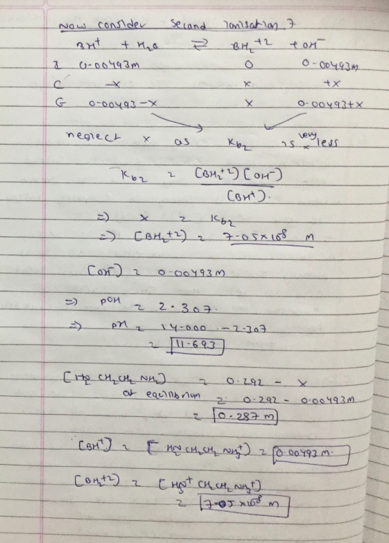 second lonisation of ħ by t2 ton Now consider But the 20-00493m cx G o-00493-X o-00493m. X 0-00493+x neglect x as - Kb as low