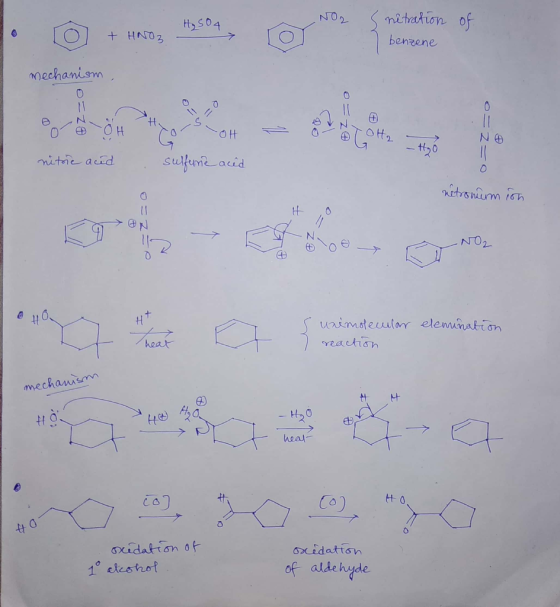 t S04 benzene mechamism 枆 --ラ 120 mitnic avid Sulume acid heax mechanem Co) onudakfon 아 of allehyde