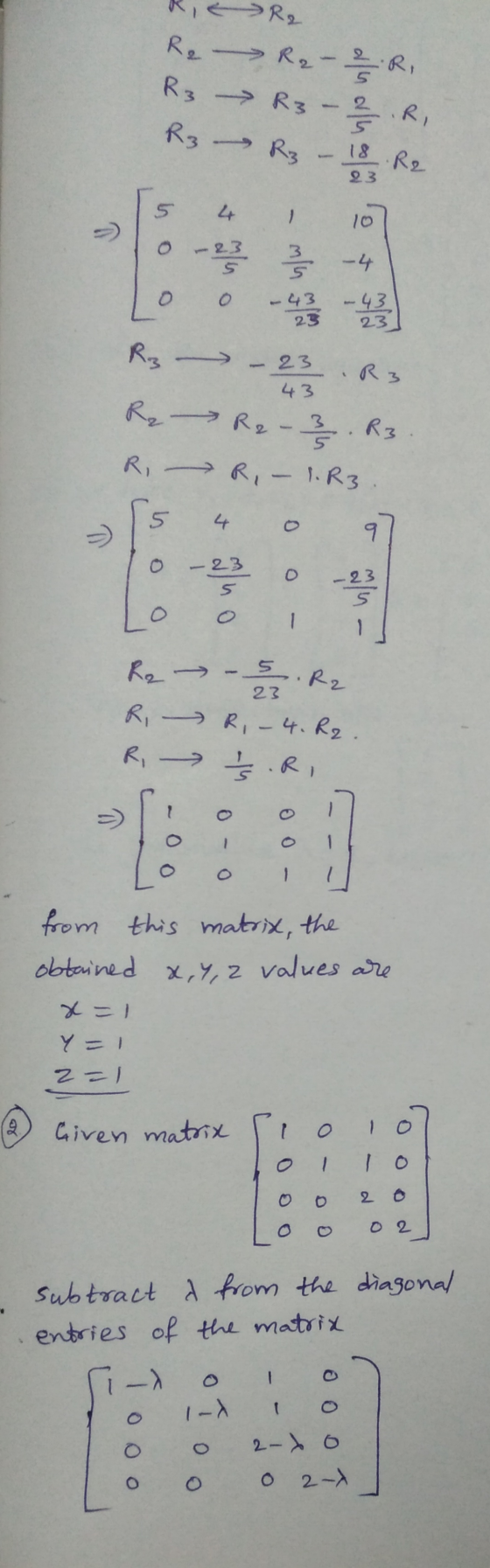 >Re Re-Ra - 2 SR R3 R3 RI R3 R3 R2 2 5 18 을 23 5 4 3 5 تا با او O o 43 23 -43 23 Rz 23 43 R3 R2 R2 - 3 . R3. RR, - 1.R3 5 9 0