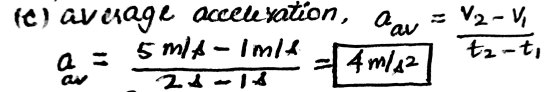 a au (c) avriage acceleration, 5 ml&- Imle 4 m/s2 24-13 V.2-V Ez-ti =