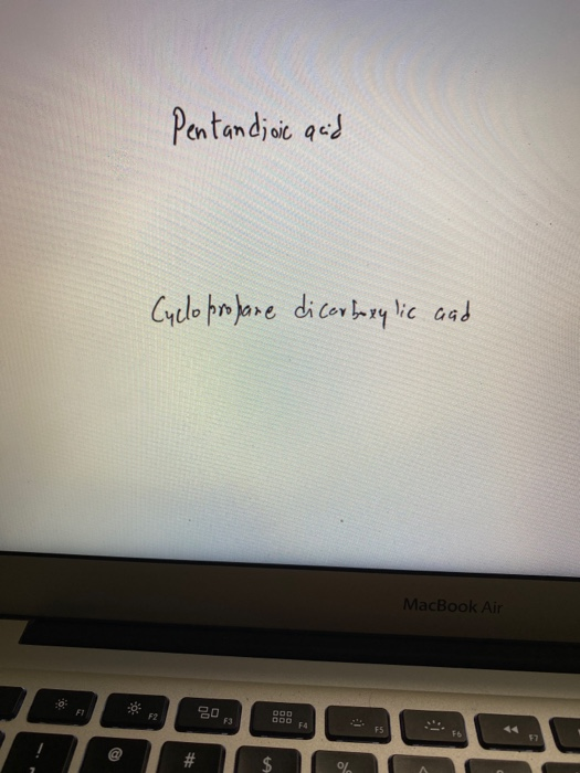 Pentandjoic acid Cyclo propane dicarboxylic aad MacBook Air F2 F3 FS 97 # $