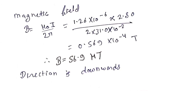 magnetic elc -6 1-26 XID BHoI 2.8 0 2 X3IoXlo2 T = OS69 Klo B- S6.9 M7 Dinection downwands