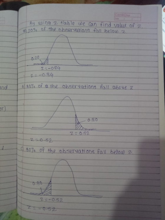 By uine 7 table ue Can find volu of a2 a)20%-of the cheervations-fall beloo 2 7-084 nd aoth of a the ohserlations fall abose