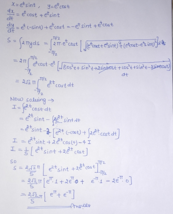 x=etsint, y=etcost 2 = et cost tetsint du = et c-sìnt) +etcost --et sint +etcast S = Samyds = filtretcast | pletează cerint£l