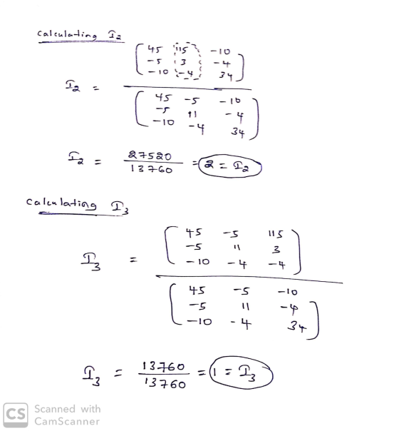 Calculating Ta r45 151 -10 -5 3 -4 L-104 34 la . r 45 -5 -10 ) L -10 -4 34 27520 13760 -Qola calculating I ) r 45 1 -5 -10 as