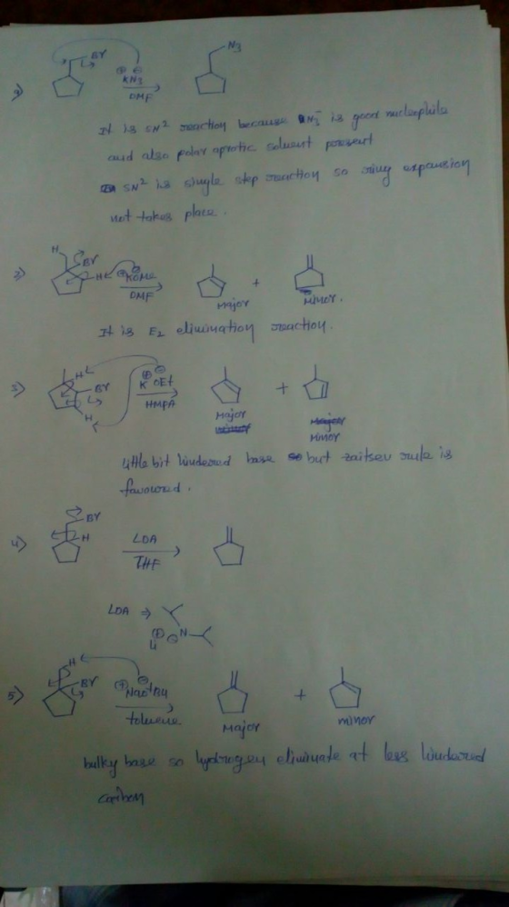 KN3 DMF It is ? Junction because all is good nucleeplile and also polar aprotic solvent present I SN² is staple step reaction