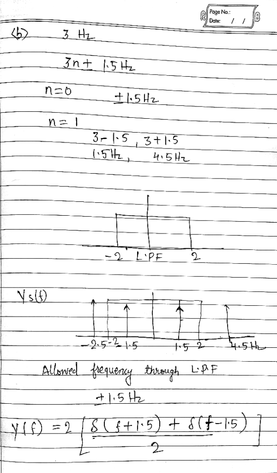 Page No.: Date / ncb + 1.5 Hz. me l 3- I 53tls 1:51 4:51ん 2. 2.5-2 .5 2-