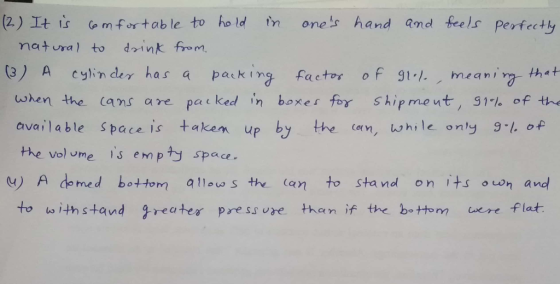 2) It is Cmfortab le to hold n ones hand and fcels perfecty mat urato doink from 3) A cyinder has a packing factos of 9 manin