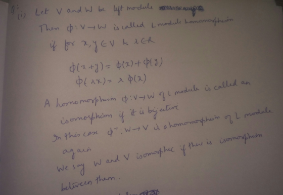 Let vand W b module Thm pivwisallid Lmedul homomodihan DrTTTTP3) A hemomophn vwnerdula is called an bj atart Sn thir cea 7 wv