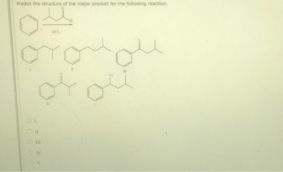 Predict the structure of the major product for the following reaction