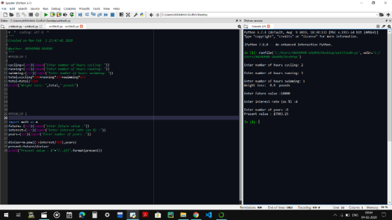 Help I EX C:WSOSLANSHUMAN GAURAV Destop Spyder (Python 3.7) File Edit Search Source Run Debug Consoles Projects Tools View E@