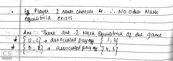 Player 2 nour ChoosesM equili bvia exISts No odtuar Nah Ang Thare are 2. Nash Eauiuba gane री assoualad pay of o4,32 asoualad