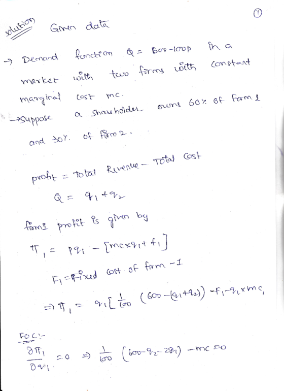Gintn data 0 -) Demand fenchon Suppose a Shaue hode ont 60x of frm 1 rm . 600-92-2%)-mc ro